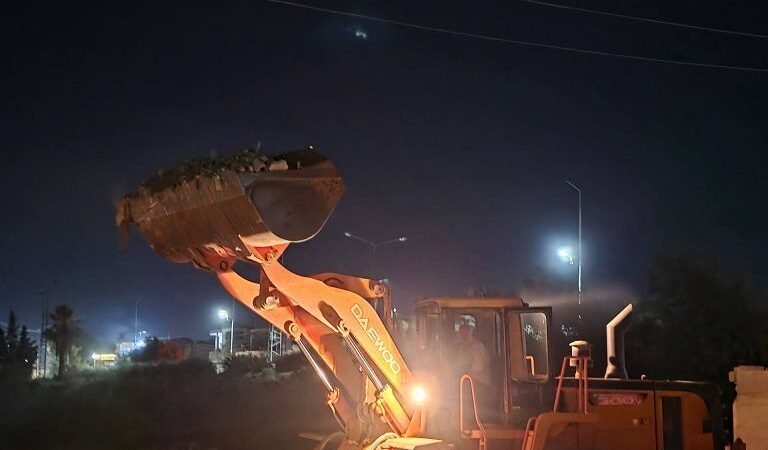 دير الزور: تعزيز الجسر الترابي على الفرات تحسباً لارتفاع المنسوب