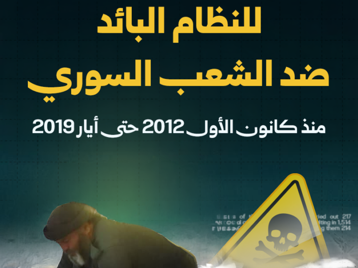 توثيق 217 هجوماً كيميائياً في سوريا خلال 7 أعوام