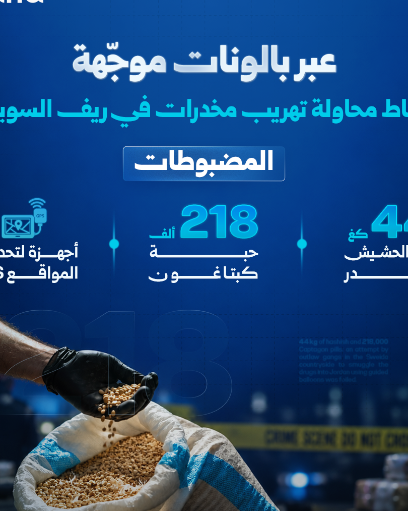 إحباط محاولة لتهريب المخدرات عبر بالونات في ريف السويداء