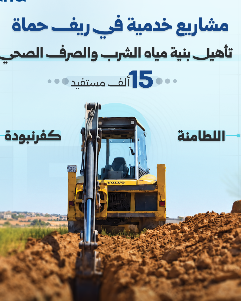 مشاريع جديدة لتأهيل شبكات المياه والصرف الصحي بريف حماة الشمالي